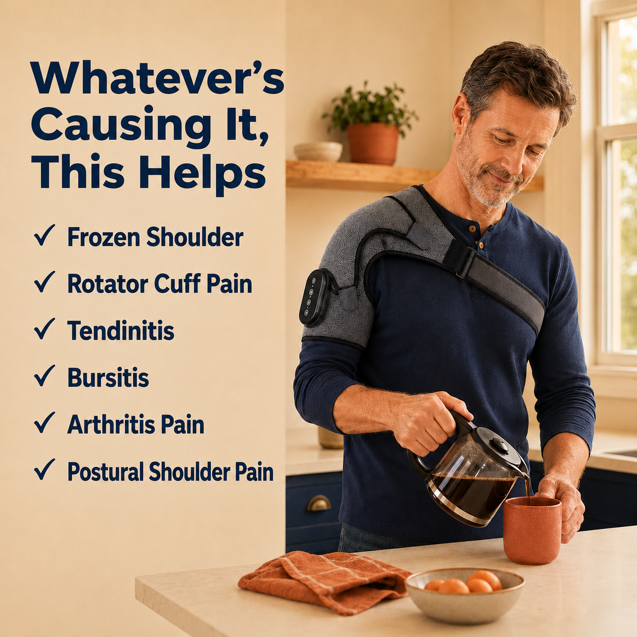 Heated Shoulder Massager with Vibration Therapy