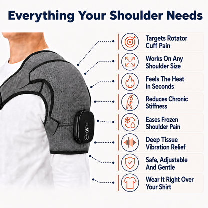 Heated Shoulder Massager with Vibration Therapy