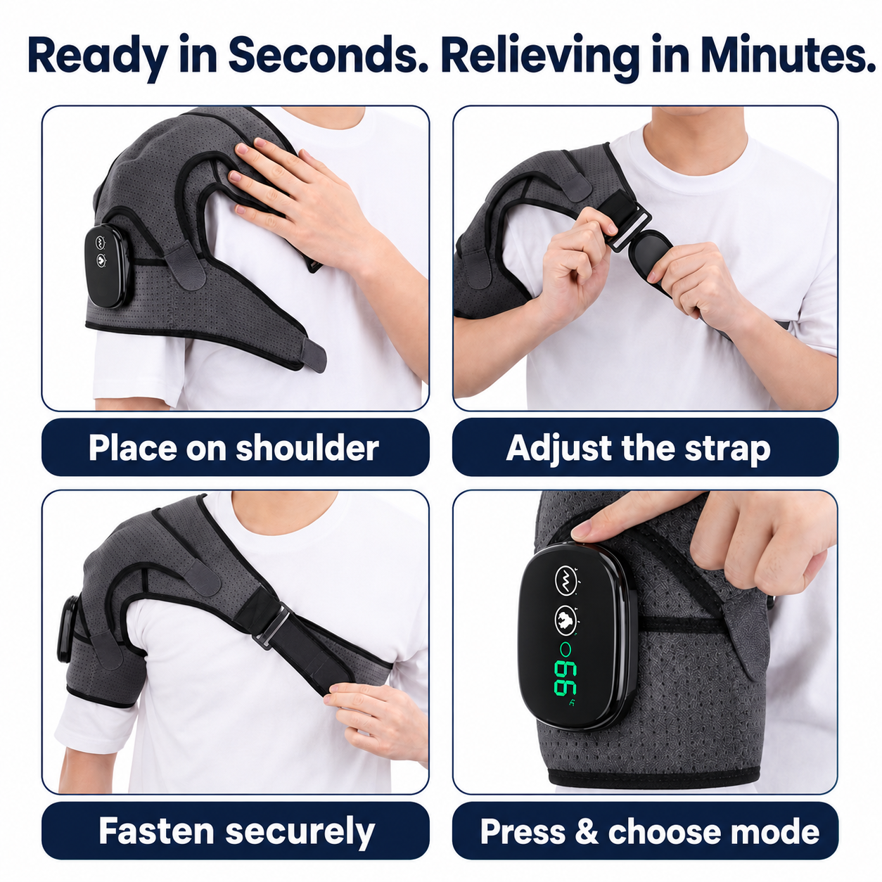 Heated Shoulder Massager with Vibration Therapy